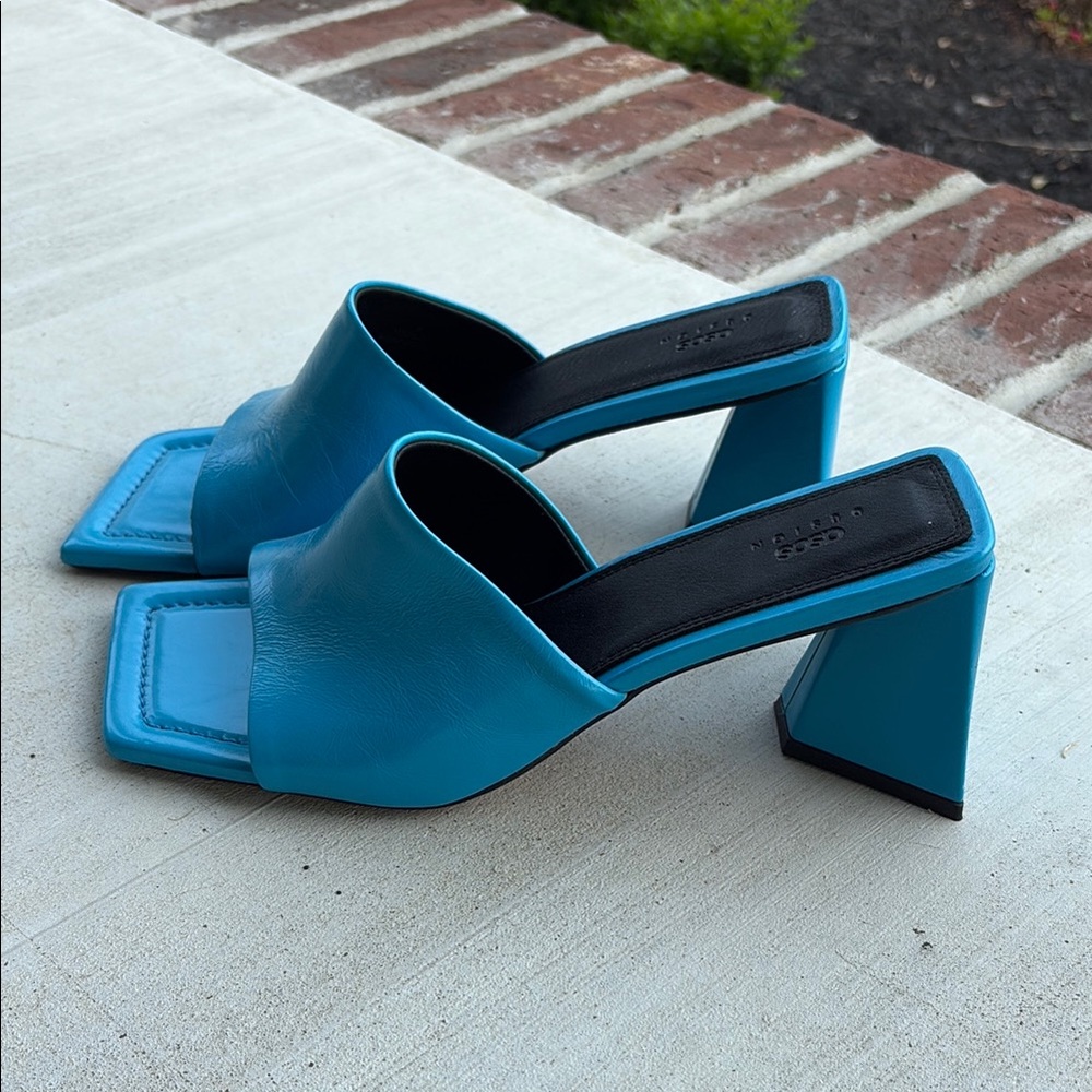 ASOS design blue heels - NWOT - size 8 (fits like a 10)